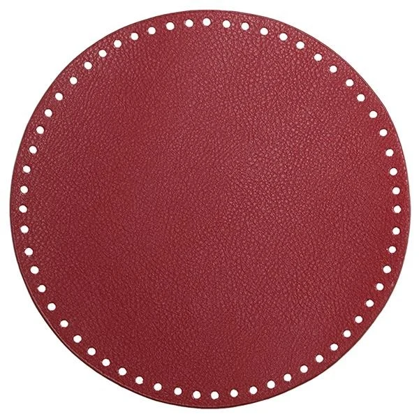 Go Handmade Bag  Basket Base, PU Leather, Round, 25 cm 22383 Raspberry