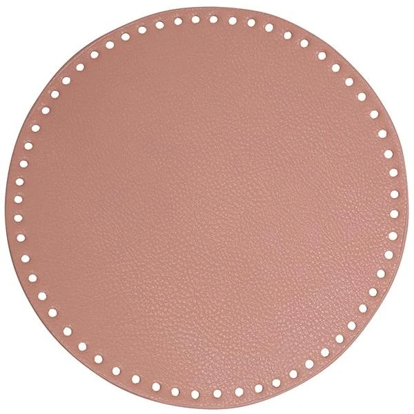 Go Handmade Bag  Basket Base, PU Leather, Round, 25 cm 22379 Rose