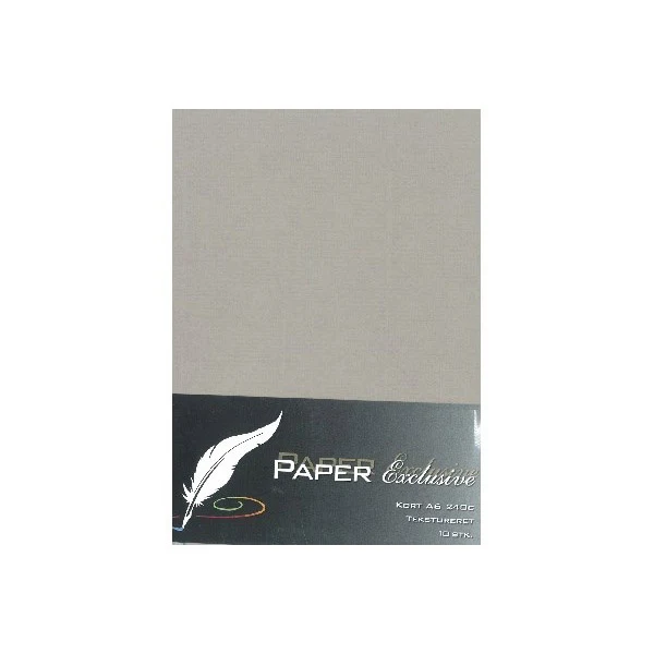 Paper Exclusive Dobbelt Kort A6, 240 g, Tekstureret, 10 stk Grå