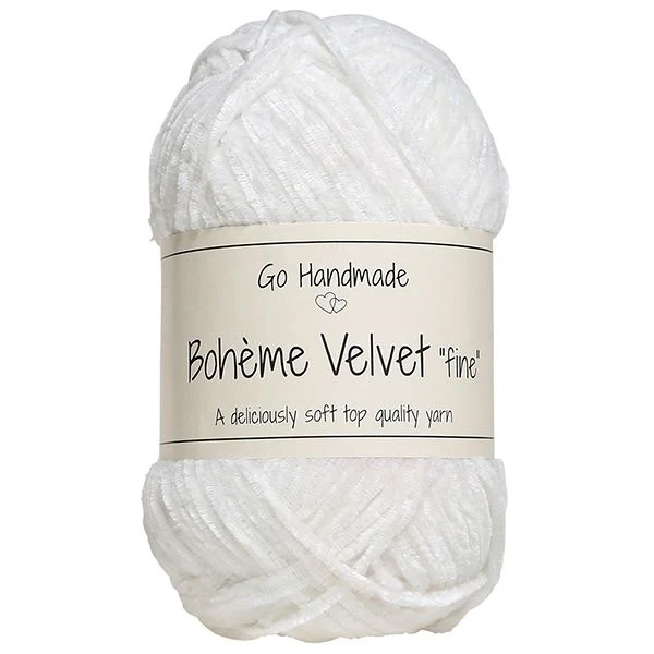 Go Handmade Bohème Velvet Fine 17614 Snow White