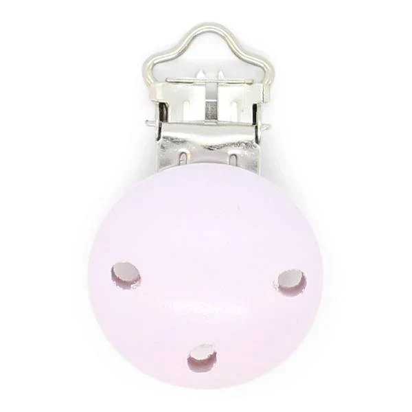 HobbyArts Wooden Clip, Round, with Holes, 1 pc. Light purple