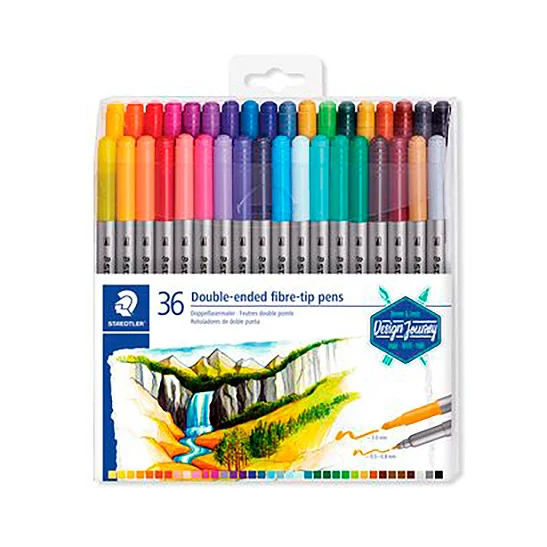 STAEDTLER 3200 Double-ended Pens, 36 pcs