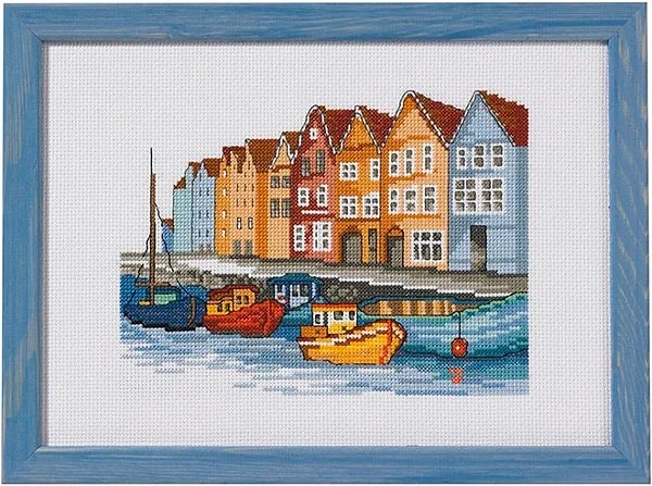 Embroidery kit Moored boats