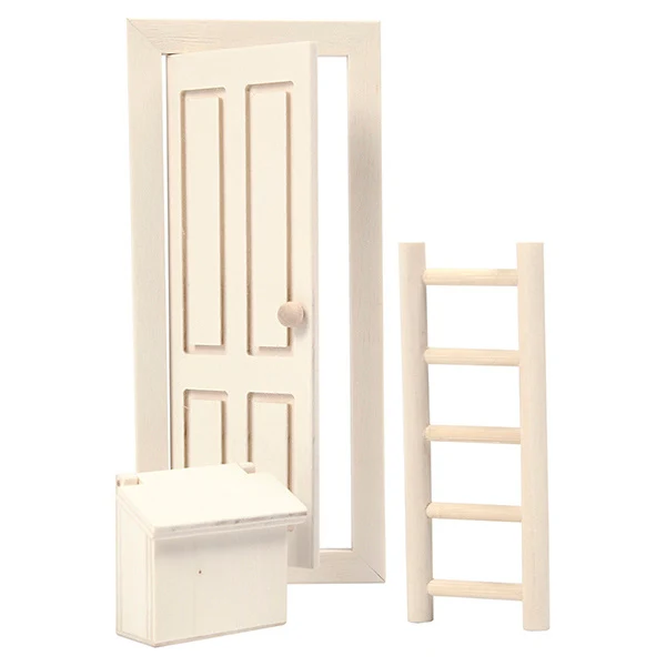 Door, mailbox & ladder 8 x 18 cm