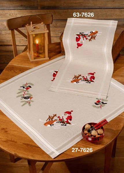 Embroidery kit Santa with forest animals