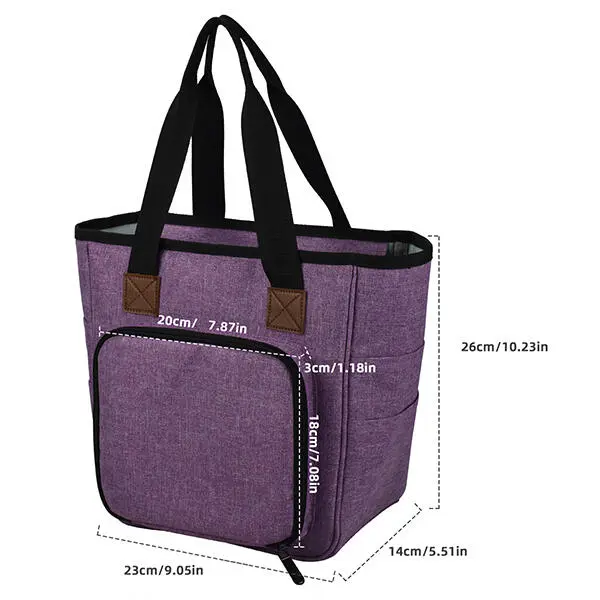 Knitting Bag Rectangular Purple