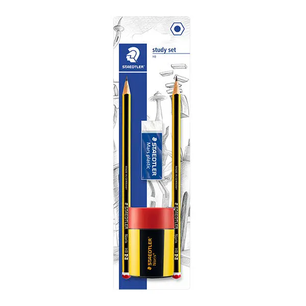 STAEDTLER Noris Eco Pencils, Erasers & Sharpener, 5 pcs