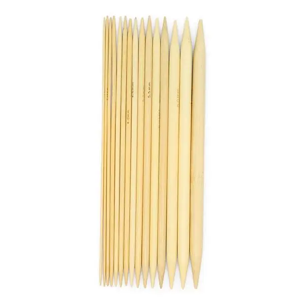 HobbyArts Double pointed needle set Light bamboo 20 cm (2.00-10.00 mm)