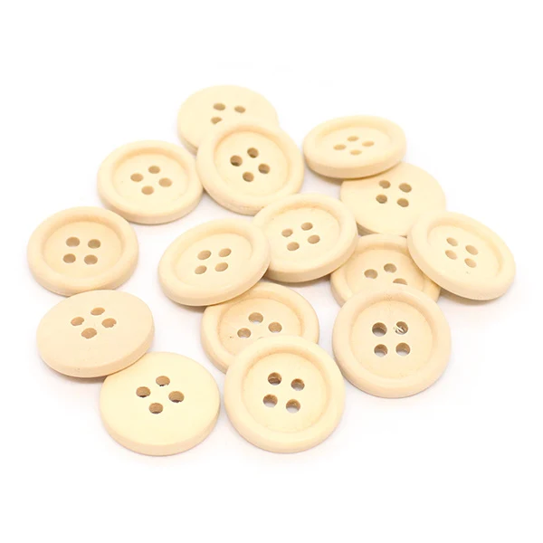 HobbyArts Wooden buttons 20 mm, 15 pcs