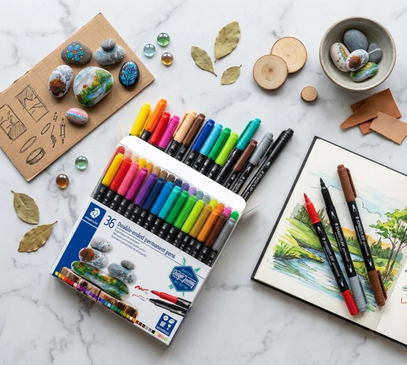 STAEDTLER Double-ended Permanent Pens, 36 pcs – TB36