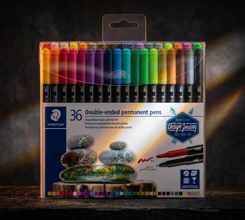 STAEDTLER Double-ended Permanent Pens, 36 pcs – TB36