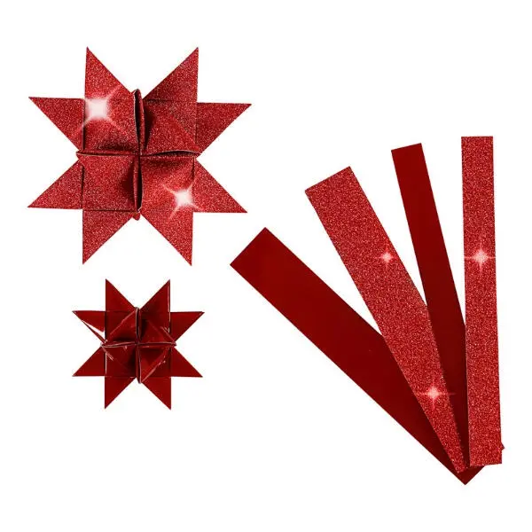 star Strips red glitter/lacquer 40 pcs