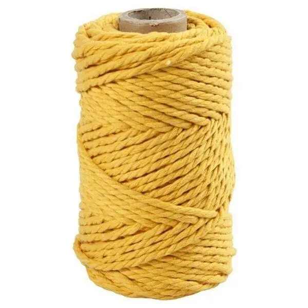 Macramé cord Yellow