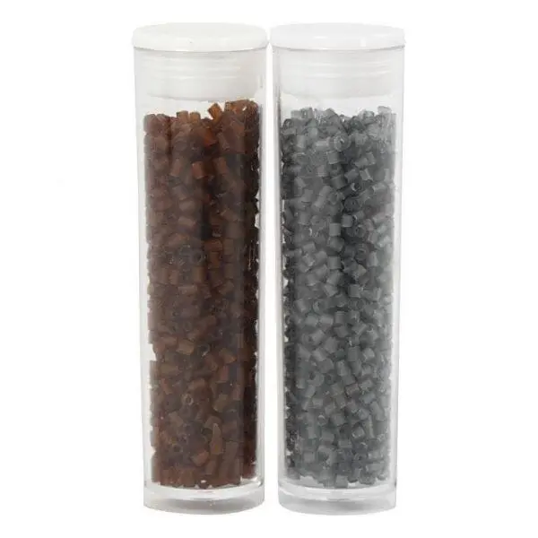 Rocaille Seed Beads, 2x7 g Brown/grey