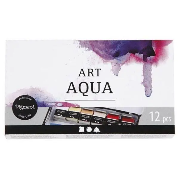 Art Aqua watercolour paints, 12 Colours