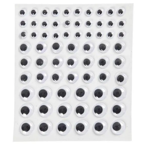 Googly Eyes with adhesive, White