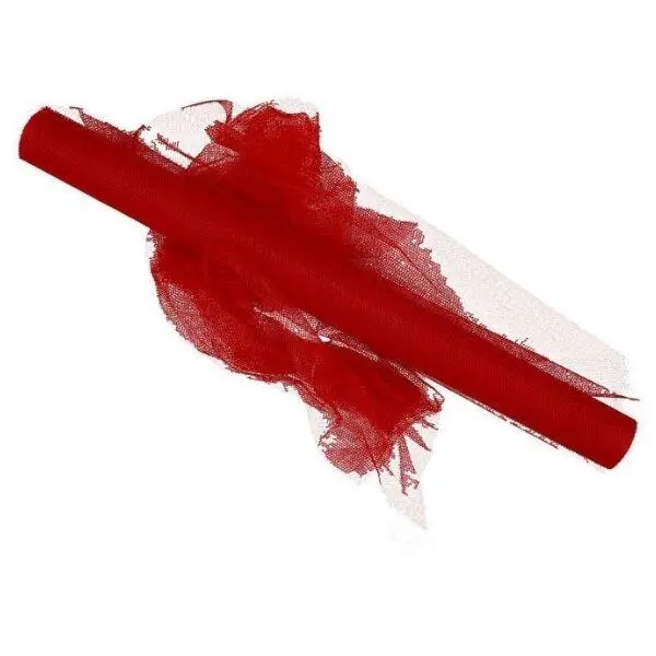 Polyester Tulle, 5 m Red