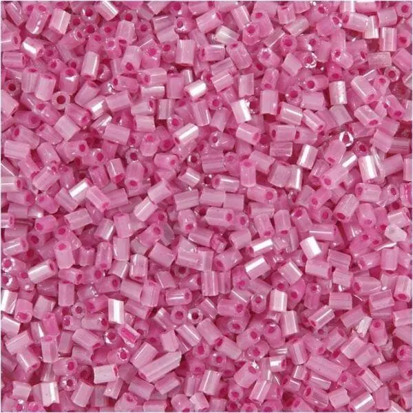 Glass tube beads 1,7 mm Rose