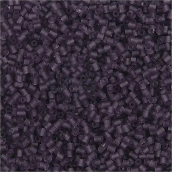 Glass tube beads 1,7 mm Frosted purple