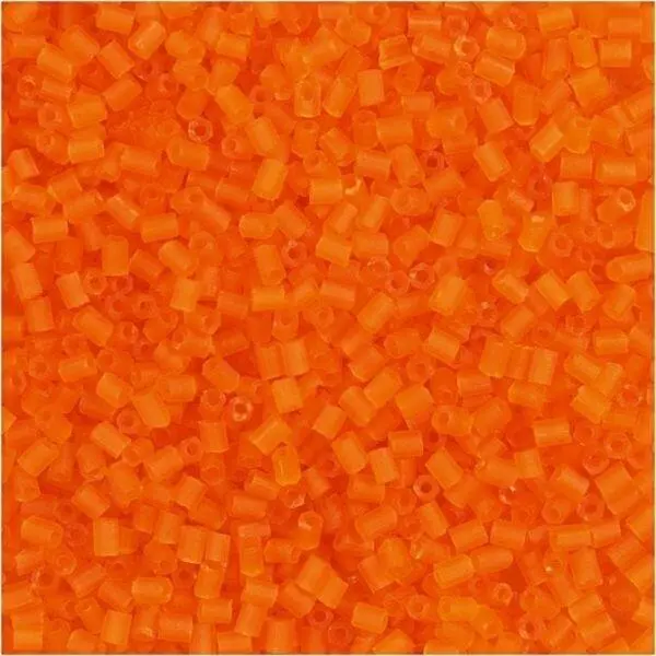 Glass tube beads 1,7 mm Transparent orange