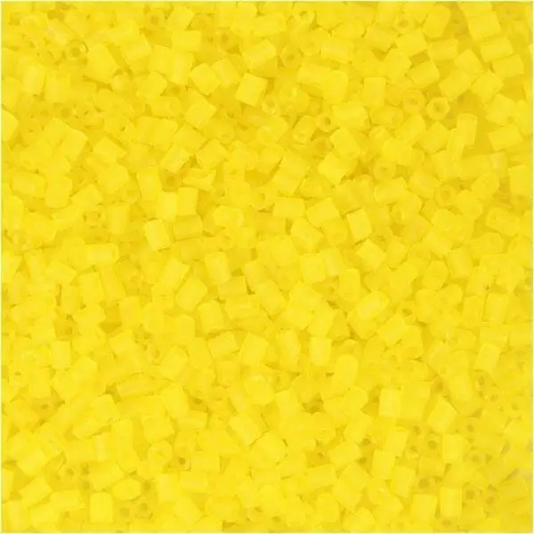 Glass tube beads 1,7 mm Transparent yellow