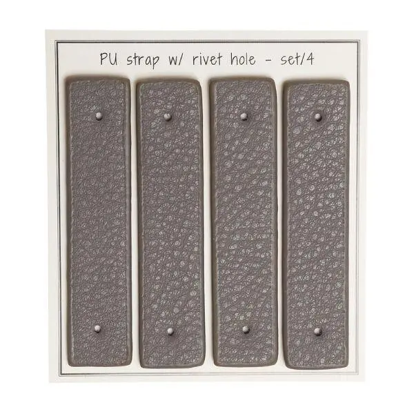 Go Handmade Straps for rivets, 8,5 x 1,8 cm, 4 pcs Grey