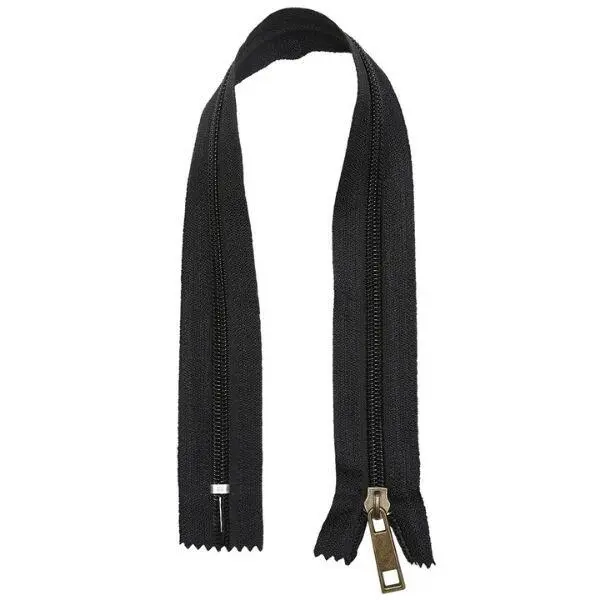 Go Handmade Nylon Zipper 30 cm, Black