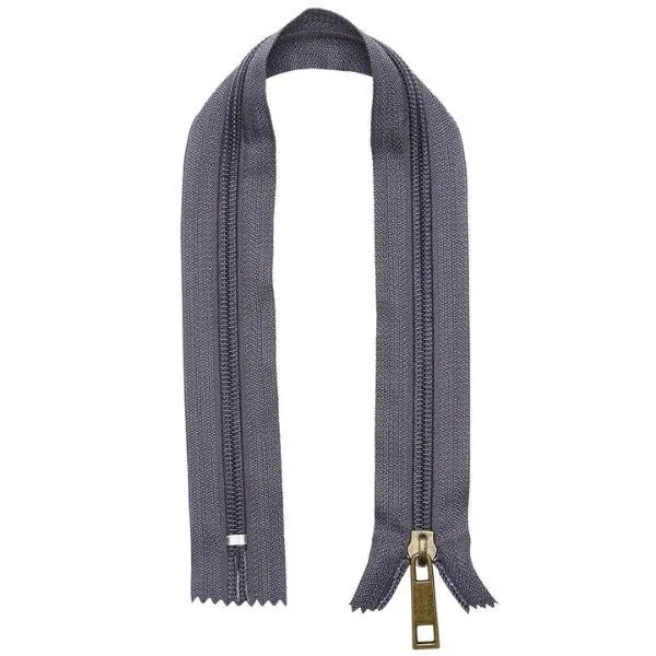 Go Handmade Nylon Zipper 35 cm, Dark Grey
