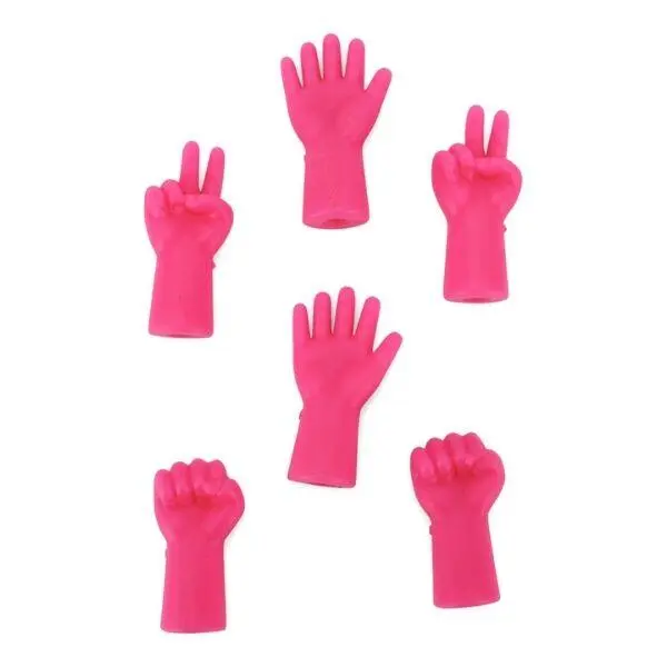 HobbyArts Silicone Point Protectors Hands 6 pcs pink