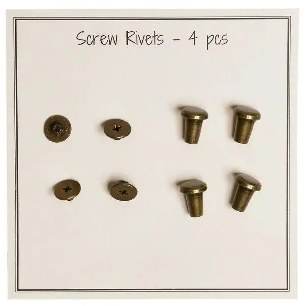 Go Handmade Screw Rivets 10mm, 4 pcs, Bronze