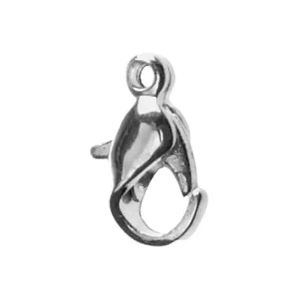 Lobster Claw Clasps Silver-plated, 10 pcs