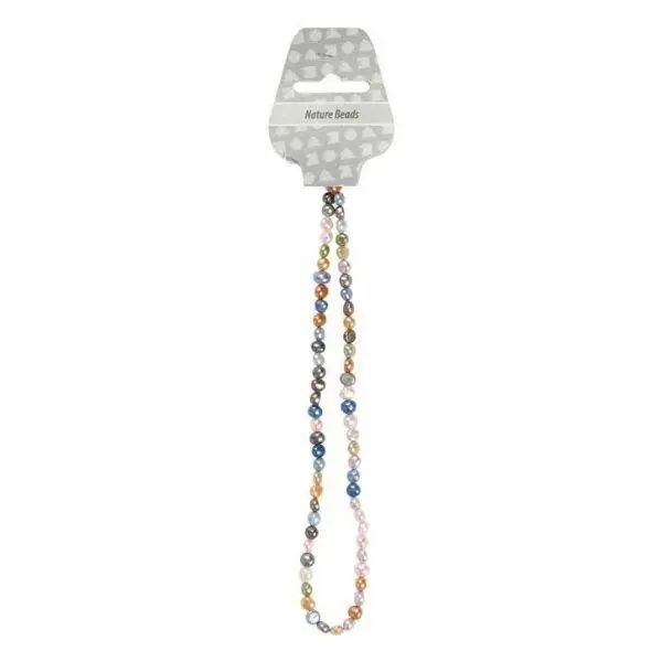 Freshwater Pearls On String 5-6 mm, Mix Colours