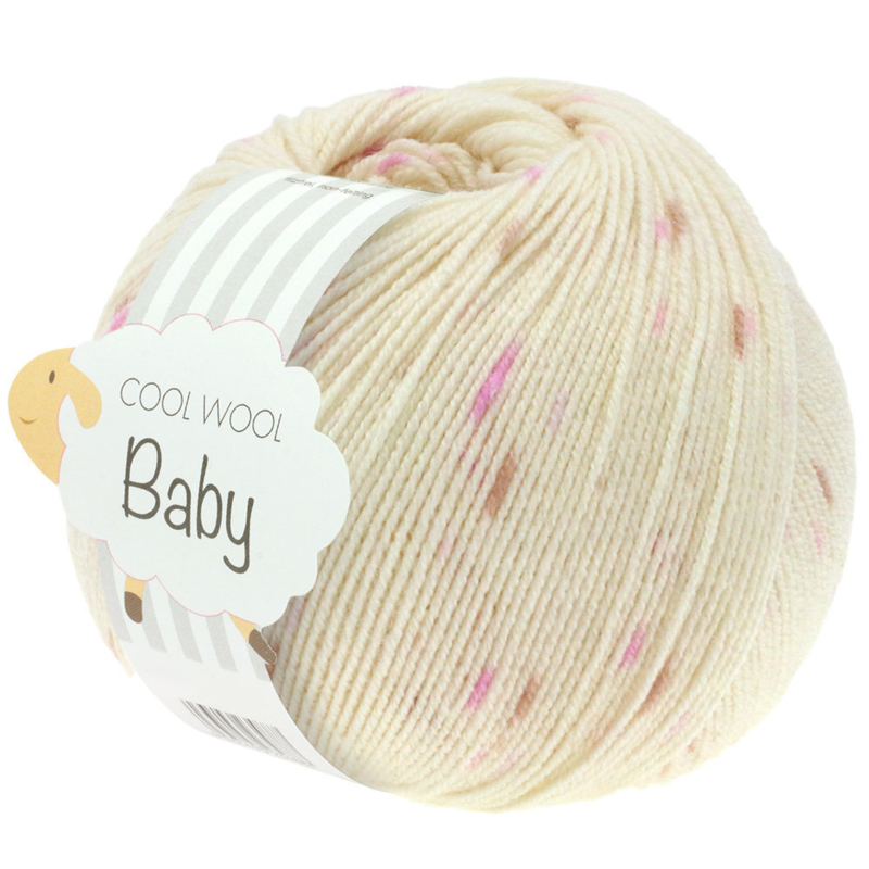 Lana Grossa Cool Wool Baby 353 Off White/Lilac/Pink/Berry