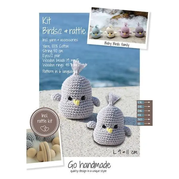 Go Handmade Crochet Kit Baby Birds and Rattle