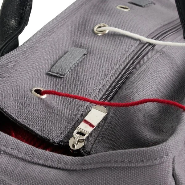 Shoulder bag with zipper pocket, dark gray