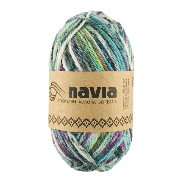 Navia Sock Yarn 521 Blue mottled