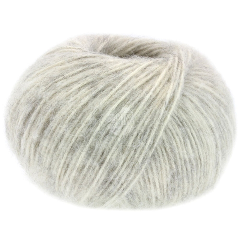 Lana Grossa Natural Alpaca Pelo 02 Off white/light grey