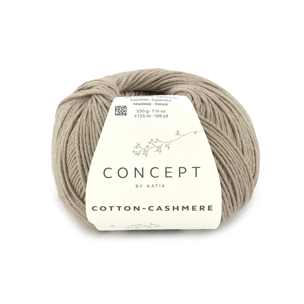 Katia Cotton-Cashmere 91 Gray beige