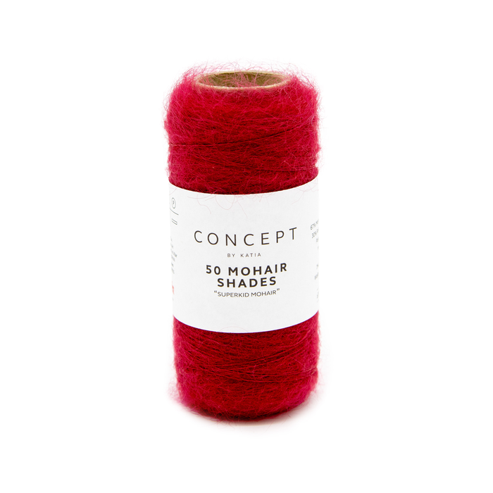 Katia 50 Mohair Shades 44 Fluorescent red