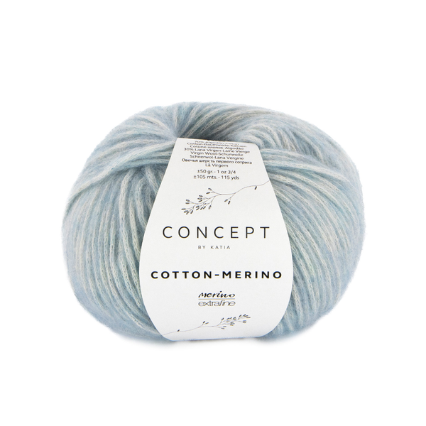 Katia Cotton-Merino 142 Pigeon blue