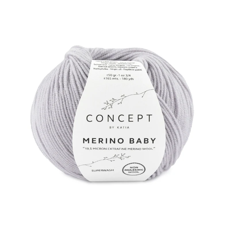 Katia Concept Merino Baby 055 Pearl light grey