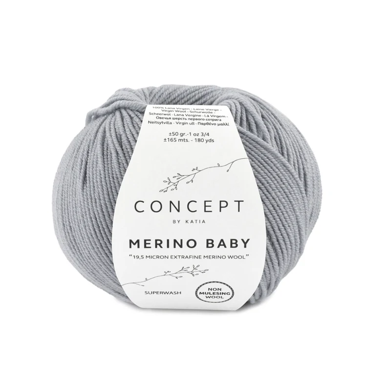Katia Concept Merino Baby 070 Light grey