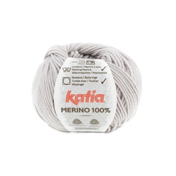 Katia Merino 100% 086 Pearl light grey