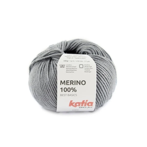 Katia Merino 100% 090 Medium grey