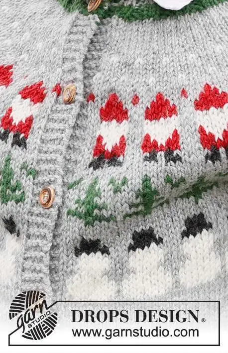 44-17 Christmas Time Cardigan by DROPS Design