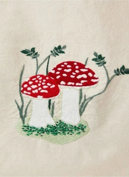 DMC Gift of Stitch Embroidery Kit, Mushroom Tote Bag