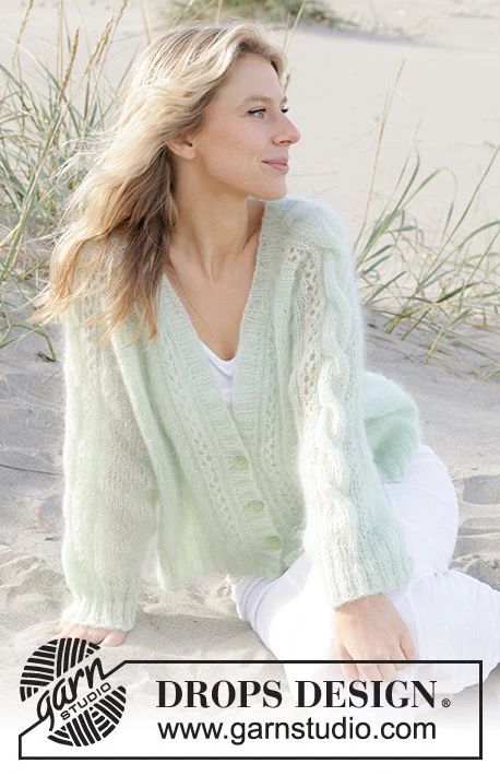 241-11 Sweet Spring Cardigan by DROPS Design