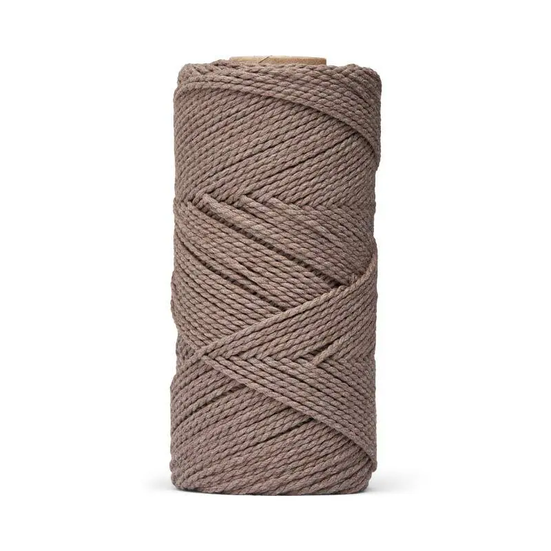LindeHobby Macrame Lux, Rope Yarn, 2 mm Dark beige