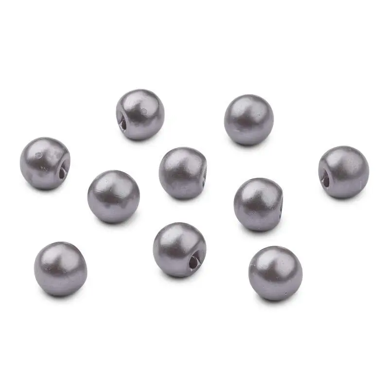 HobbyArts Pearl Buttons, Grey, 12 mm, 10 pcs