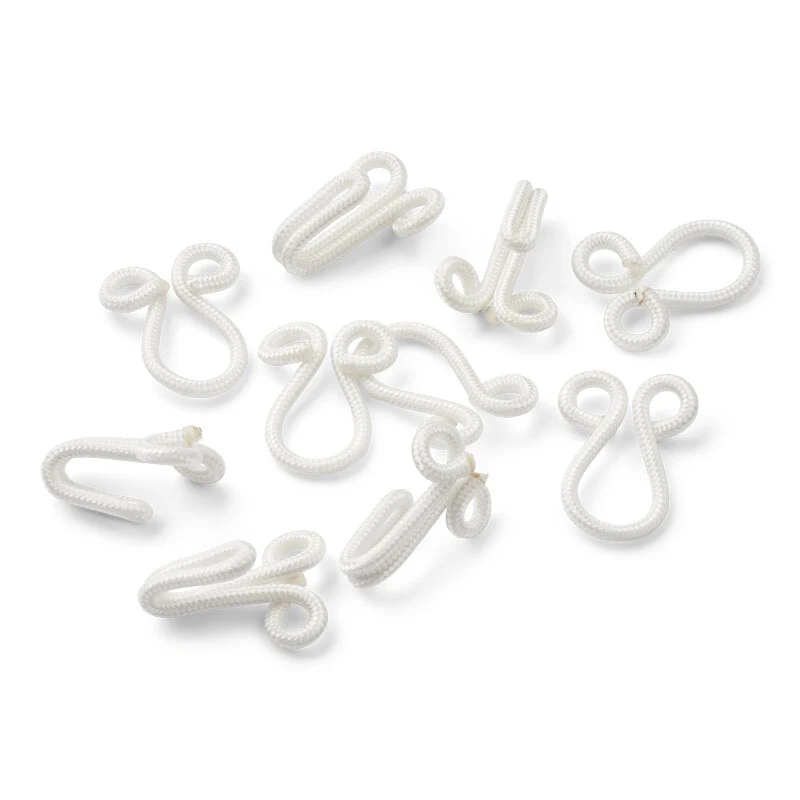 LindeHobby Hooks with Fur, White, 30 mm, 5 sets